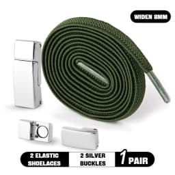 Magnetic Lock Shoelaces without ties Elastic Laces Sneakers No Tie Shoe laces Kids Adult Running Tennis 8mm Width Flat Shoelace