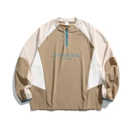 Contrast Color Design Quick Dry Half-zipper Cycling Hoodies Summer Man High Street Outdoor Tactical Long Sleeve Tops