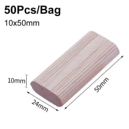 50Pcs Domino Solid Wood DIY Stripes Tenon Biscuit Joinery Beech Wood Nail Cork Block Wood Board Furniture Butt Tool For Woodwork