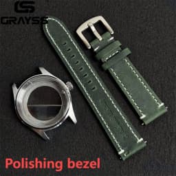 Retro 36/39mm Pilot Little Prince Watch Case Stainless Steel Sapphire Glass 20ATM Fit NH35 NH36 Movement Part Leather Strap