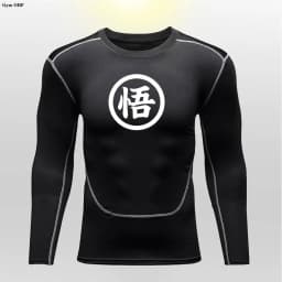 Goku Print Compression Shirts For Men Gym Workout Joging Fitness Undershirts Base Layer Quick Dry Aerobic Exercise Men Tops