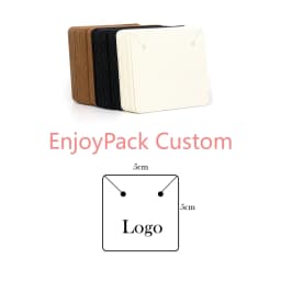 100Pieces Customize Personalize Logo Print Paper Jewelry Thank You Necklace Earring Holder Cards Packing Display Stand Wholesale