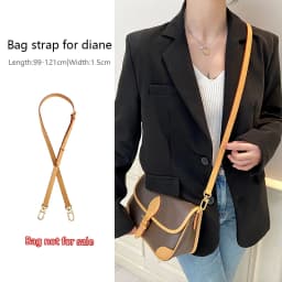 Cowhide Bag Strap For Lv Diane Bag,Shoulder Strap Bag Belt Crossbodybag Strap,genuine Leather Durable Bag Replacement Accessory
