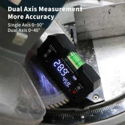 SHANHR Digital Angle Finder with Level Bubble Dual Axis Rechargable Digital Angle Gauge Magnetic Digital Level Box Protractor