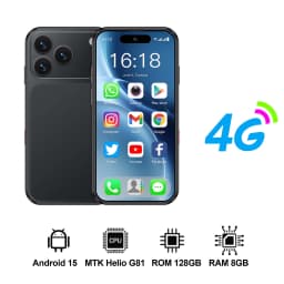 SERVO KING9600 Mini Android 15 Mobile Phone 4G 8GB RAM 128GB ROM Dual SIM Face Unlock WiFi GPS OTG Pocket Cellphone Play Store