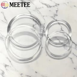 2/4/10Pcs Deepeel Acrylic Transparent Bag Handle Plastic Circle Ring Frame Handbag Replace Handles Woven-bag Brackets Accessory
