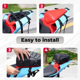 Universal Motorcycle Tail Bags PVC Waterproof Rear Seat Storage Bag for Sport Bike Touring Riding Outdoor Dry Travel Luggage Bag