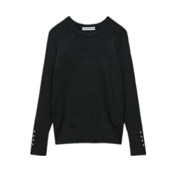 KEYANKETIAN Women's O-Necked Long Sleeves With Buttons Pullover Sweater Female Casual Solid High-Stretch Shirts Chic Ladies Top