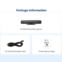 ATOTO MIC20 Car Noise Cancellation Dual Microphone with Clear Voice Commands and Recognition, for X10 Series Car Stereo Radio