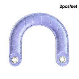 2pcs PU Leather Bag Handles Handmade Handbag Strap Purse Handles Short Bag Belt DIY Bag Replacement Accessories
