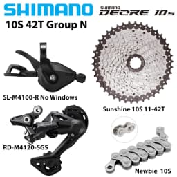 Shimano Deore m4100 1x10S Groupset Derailleurs RD-M4120 10 Speed Shift Lever Sunshine Cassette 36T 40T 42T 46T 50T Newbie Chain