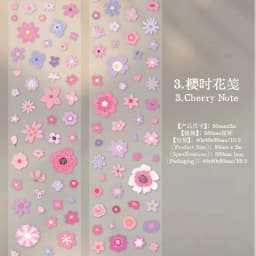Journal GO 5cmx2m Small Flower Tale Tape Stickers for Collage Junk Journal Scrapbooking Decoration Tiny Floral Stickers