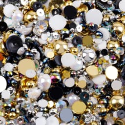 10g Mix Size Jelly Resin Flatback Rhinestone AB Imitation Pearl Beads For Nail Art DIY Cup Crafts Decor