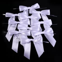10-50pcs Colorful Twist Tie Bows Satin Ribbon Bow For Food Gift Packaging Sealing DIY Wedding Christmas Party Decoration