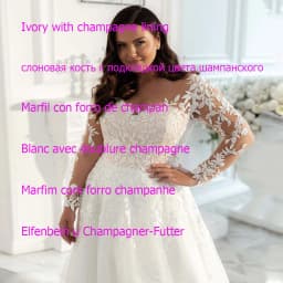 Lace Wedding Dresses Plus Size Customized Elegant Big Women's Long Sleeves Scoop A Line Tulle Bridal Gowns Vestido De Noiva