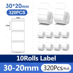 5/10 Rolls NiiMBOT White Thermal Sticker Label Self-adhesive Waterproof Labels Paper For Niimbot B1 B21 Mini Portable Printer