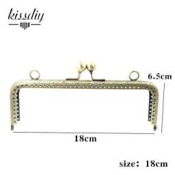 10PCS 6.5 7.5 8.5 10.5 12.5 15 18 20CM Square Metal Purse Frame for Bag DIY Handmade Kiss Lock Wedding Clutch Frame Accessory