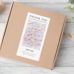 50PCS 5x10cm Rectangle Self-adhesive Thank You Sticker For Small Business Gift Box Seal Label Greeting Package Wholesale Supply