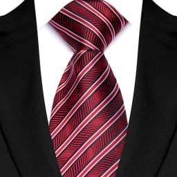 Luxury 8CM Mens Necktie Red Color Solid Stripes Paisley Ties For Man Groom Jacquard Woven Neck Tie For Business Wedding Party