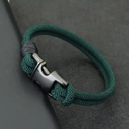 Fashion Mens Bracelet Double Layer Spring Buckle 4mm Nylon Rope Braclet Homme Leisure Accessories Hiphop Braslet Gift For Him