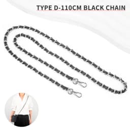 CRAZYSMITH Bag Chain Metal Strap for MLB Bucket Bag Handbag Replacement Long Beaded Chain Shoulder Crossbody Bag Accessory
