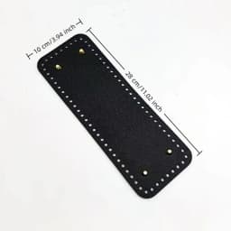 Handmade Rectangular 28 X10cm Bottom For Knitted Bag PU Leather Pad Handcraft Bag Base With Holes DIY Crochet Bag Bottom