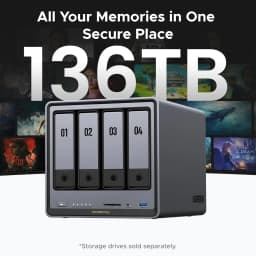PrivateCloud DXP4800 Four-Bay NAS Home Network Storage Host Server Personal Cloud Drive AI Photo Album File Synchronisation N100