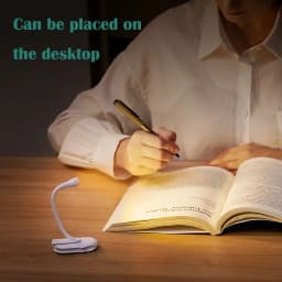 Mini LED Nightlight Clip Light Rechargeable Stepless Dimming 3-Color Temperature Hose Table Lamp for Reading-Ideal Holiday Gift