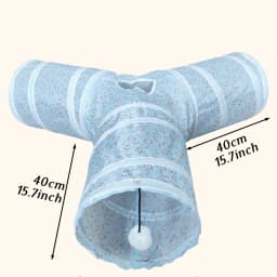 CAWAYI KENNEL Pet Cat Tunnel S-shape Collapsible Hole Indoor Outdoor Tube Kitty Tunnel Cat Pet Toy Space-Saving Cat Training Toy