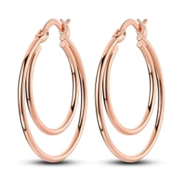 925 Sterling Silver Gold Color Circular Hoop Earrings Golden Earring Fit Original Charms Diy Fine Jewelry For Fashion Women