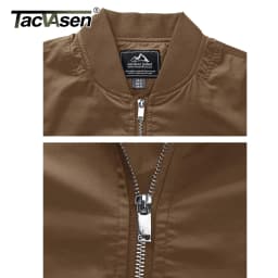TACVASEN Mens Spring Fall Thin Daily Jackets Lightweight Casual Windproof Zip Pockets Coats Biker Outwear Outdoor Male