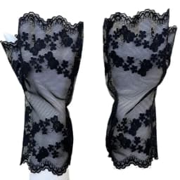 New Mesh Flower Sunscreen Mittens Touch Screen Breathable Printing Half Finger Gloves Party Summer Lace Gloves