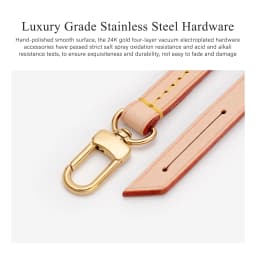 CRAZYSMITH Luxury Vegetable Tanned Leather Bag Strap For LV Pochette Underarm Crossbody Shoulder Straps Replacement Accessories