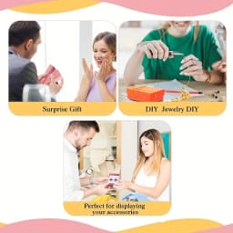 Wholesale 24pcs Assorted Colors Jewelry Sets Display Box Necklace Earrings Ring Box 5*8*2.5cm Packaging Gift Box mixed