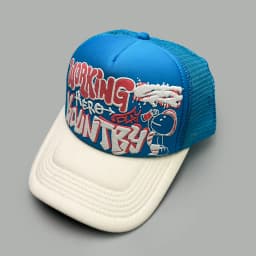 Cartoon Character Graffiti Printed Letter Baseball Hats New Unisex Sunshade Color Block Breathable Versatile Mesh Trucker Caps