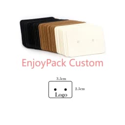 100Pieces Customize Personalize Logo Print Paper Jewelry Thank You Necklace Earring Holder Cards Packing Display Stand Wholesale