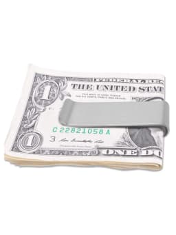 New Minimalist Solid Color Stainless Steel Men's Mini Wallet Metal Ultra-thin Cash Clip Compact Portable Wallet Clip Unisex