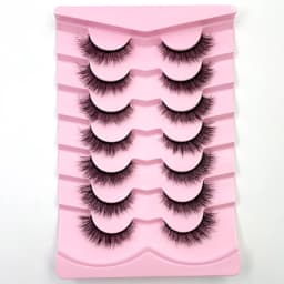 New 7 Pairs of Thick, 3D Simulation Mink Fur Fake Eyelashes Short, Dramatic Fake Eyelashes Wholesale Full Line Fake Eyelash Make