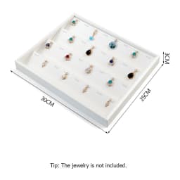 PU Leather Jewelry Display Tray for Drawer Counter Top Pendant Earrings Necklace Ring Organizer Bracelet Holder Storage Showcase