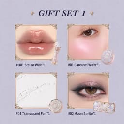 Flower Knows Knight Unicorn Collection Gift Set Makeup Palette Mirror Lipstick Blush Loose Setting Powder Kit De Maquillaje