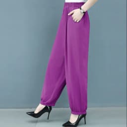 Cotton Silk Pants Women New Spring Summer Elastic High Waist Harem Pants Fashion Printed Casual Wide Leg Pants Female Trousers