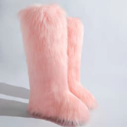 New Woman Boots High Boots Over-the-knee Fur Snow Boots Women's Fashion Warm Wool-like Boots Plus Velvet Padded Winter Boots