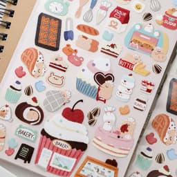 BONITO Cake Desserts Cute Hamster Bakery Stickers Scrapbooking Diy Journal Diary Stationery Sticker School Supplies Gift