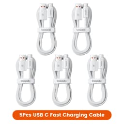 Toocki 6A Super Charger USB to USB C Cable for iPhone 17 16 Samsung Huawei 1/2/3/5Pcs 100W Type C Fast Charging Phone Data Cord
