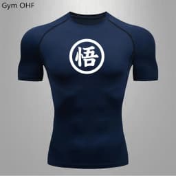 Goku Print Compression Shirts For Men Gym Workout Joging Fitness Undershirts Base Layer Quick Dry Aerobic Exercise Men Tops