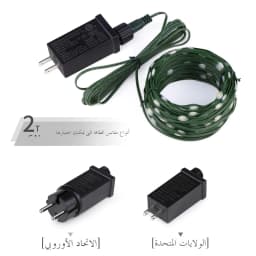 Christmas Decor Outdoor LED String Lights Green PVC Wire High Bright Waterproof With 8 Lighting Modes For NEW Year Festival Deco