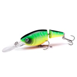 GOBASS 2-Segment Jointed Lures For Fishing 105mm 15g Floating Black Minnow Lures Artificial Bait Crankbait Fishing Accessories