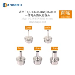 Original QUICK 861DW Soldering Station Replacement Hot Air Gun Nozzle Sleeves Mouth 45 Degree Angle Heat Gun Nozzle Welding tool