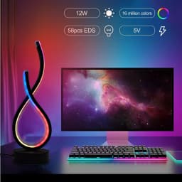 Modern Nordic - Style LOVE - Shaped Table Lamp. It Is USB - Powered and Features Multiple Color Changes. Suitable for Various Ro