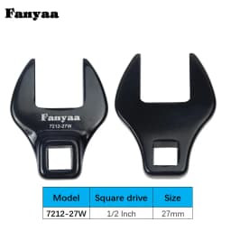 27-36mm Crowfoot Wrench 1/2 Inch Drive Open End Socket Head, Industrial Ratchet Tool for Torque Wrench Fanyaa